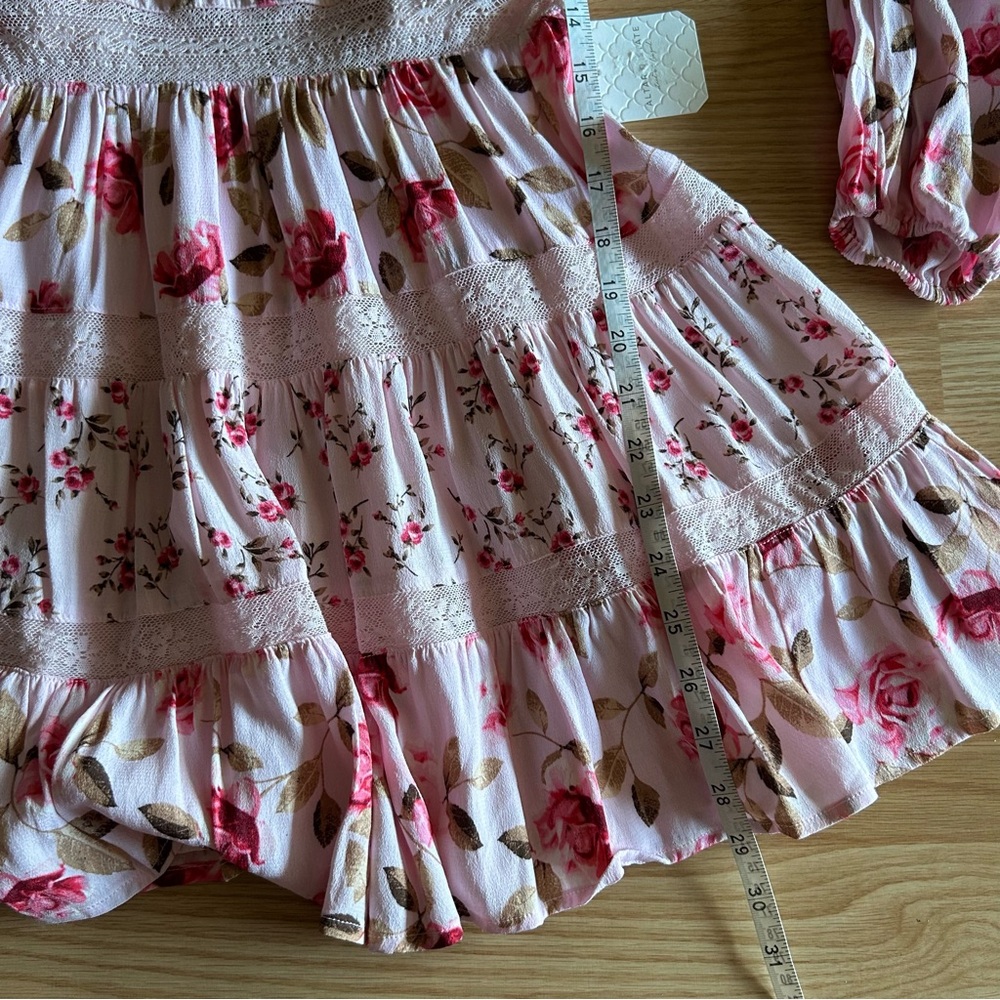 NWT Altar’d State Pink Kate Floral Mini Dress Small - Picture 8 of 11